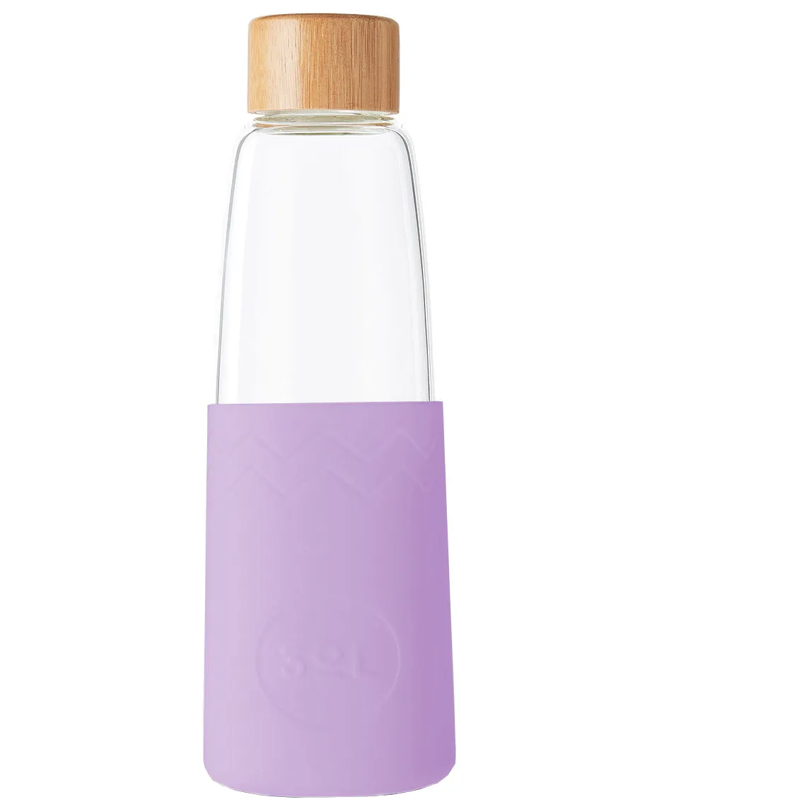 Lovely Lavender Glass Water Bottle
