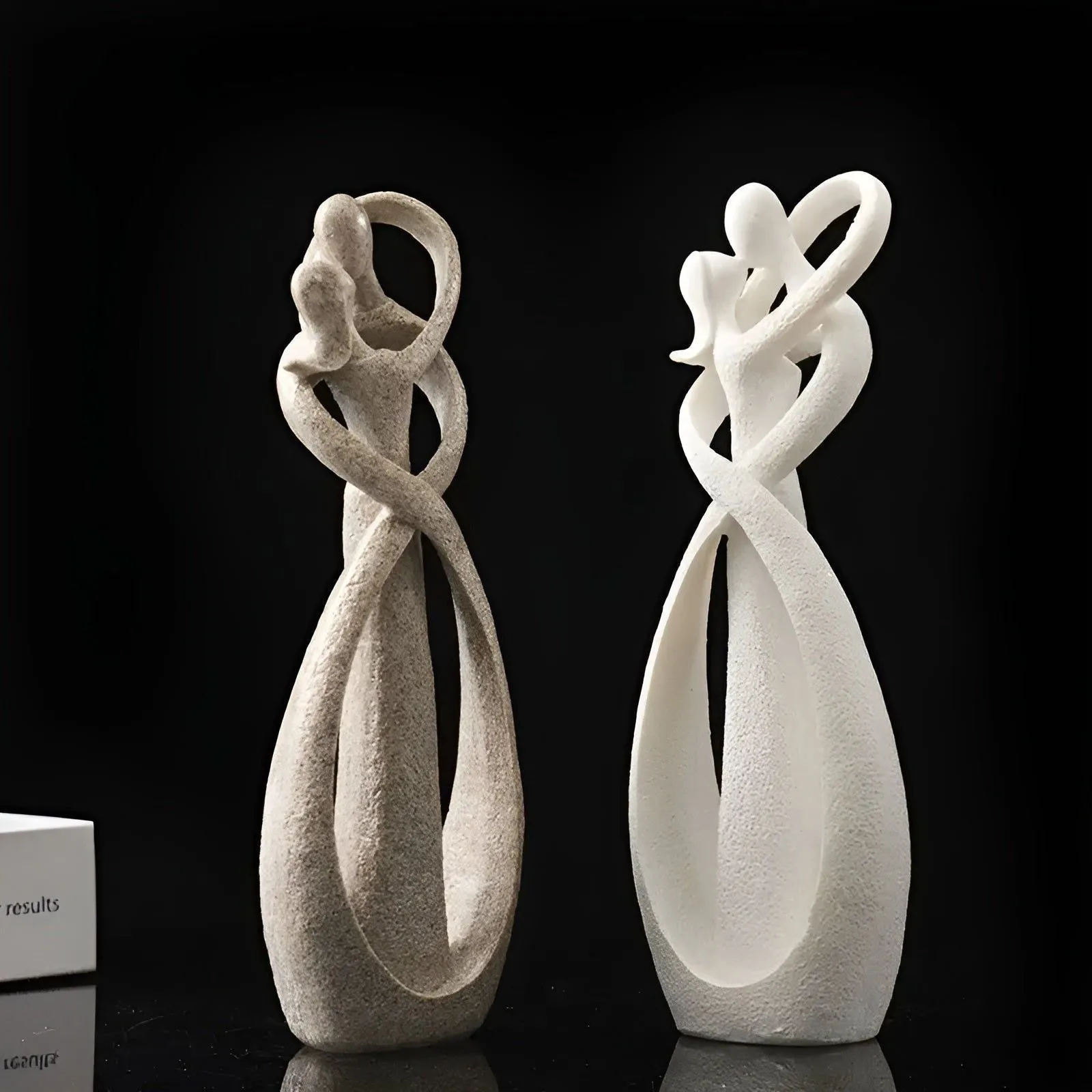 LoverBond Statue - Sandstein Abstrakte Zeitlose Liebesstatue
