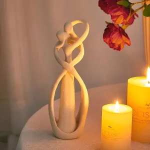 LoverBond Statue - Sandstein Abstrakte Zeitlose Liebesstatue