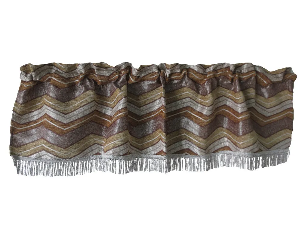 Luxurious Indiana Chenille Decorative Window Treatment Rod Pocket Curtain Straight Valance