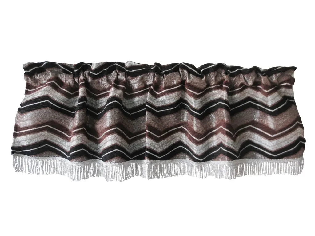 Luxurious Indiana Chenille Decorative Window Treatment Rod Pocket Curtain Straight Valance