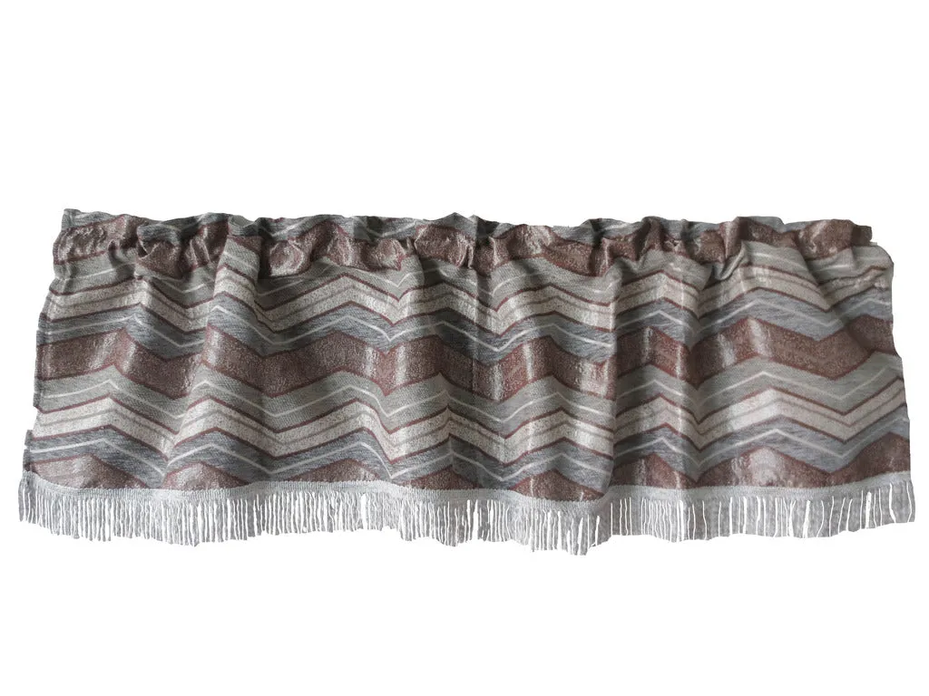 Luxurious Indiana Chenille Decorative Window Treatment Rod Pocket Curtain Straight Valance