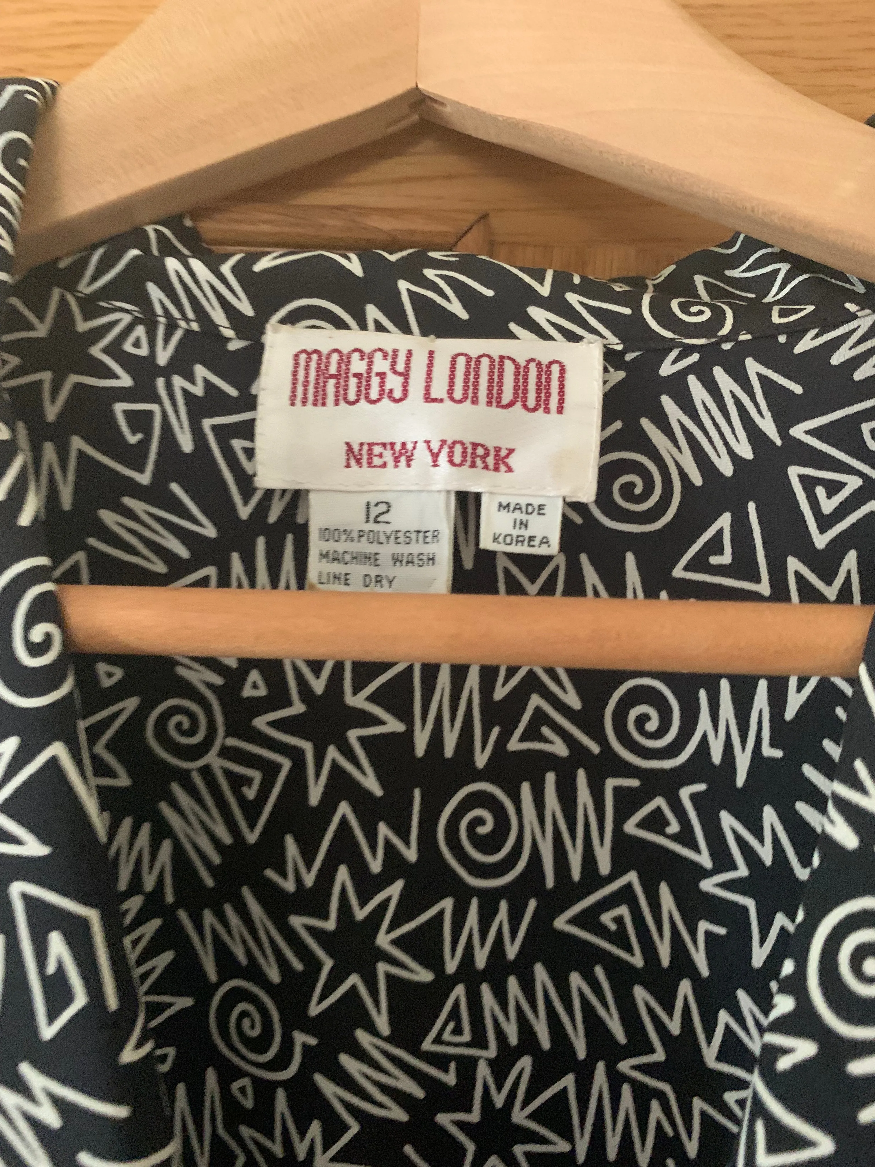 Maggy London Short Sleeve Dress Black UK 12