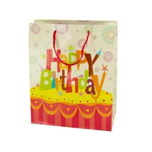 Medium Happy Birthday Gift Bag ( Case of 72 )