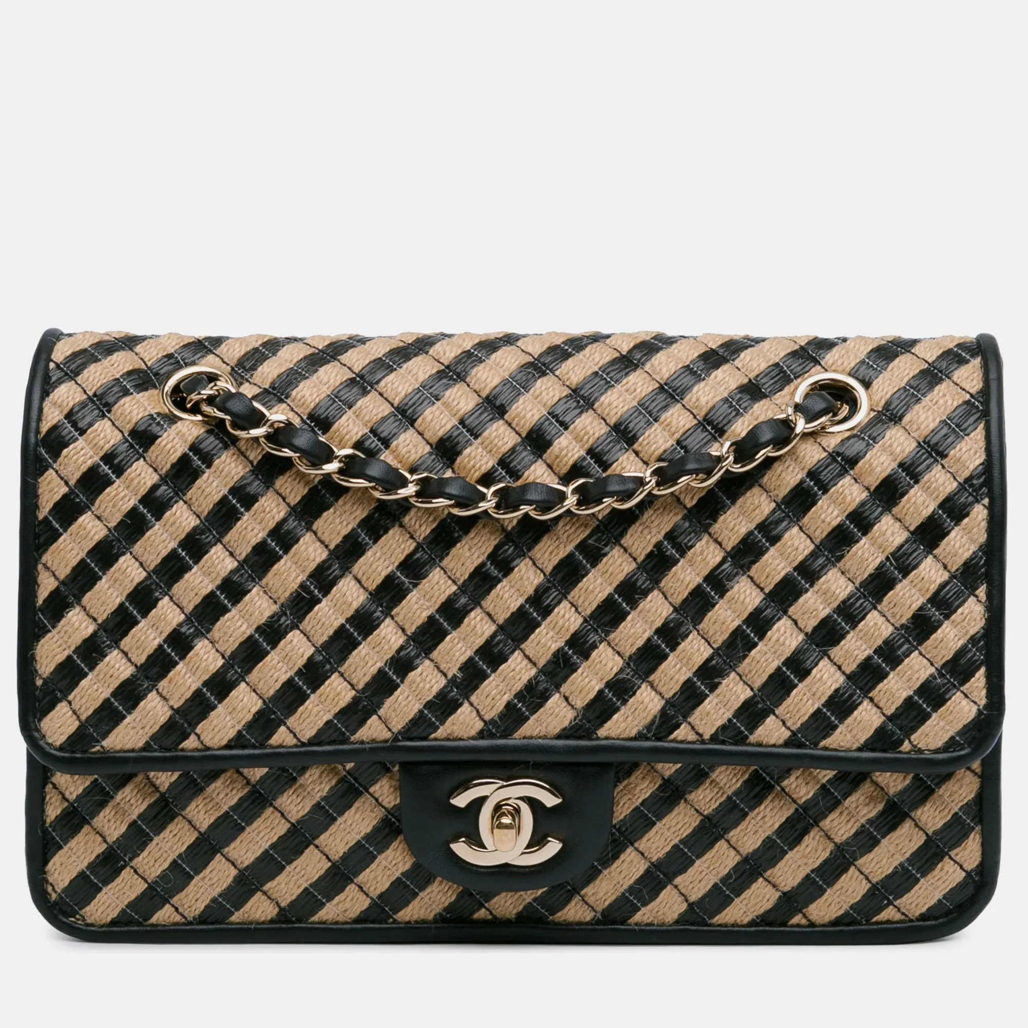 Medium Raffia and Jute Urban Jungle Single Flap