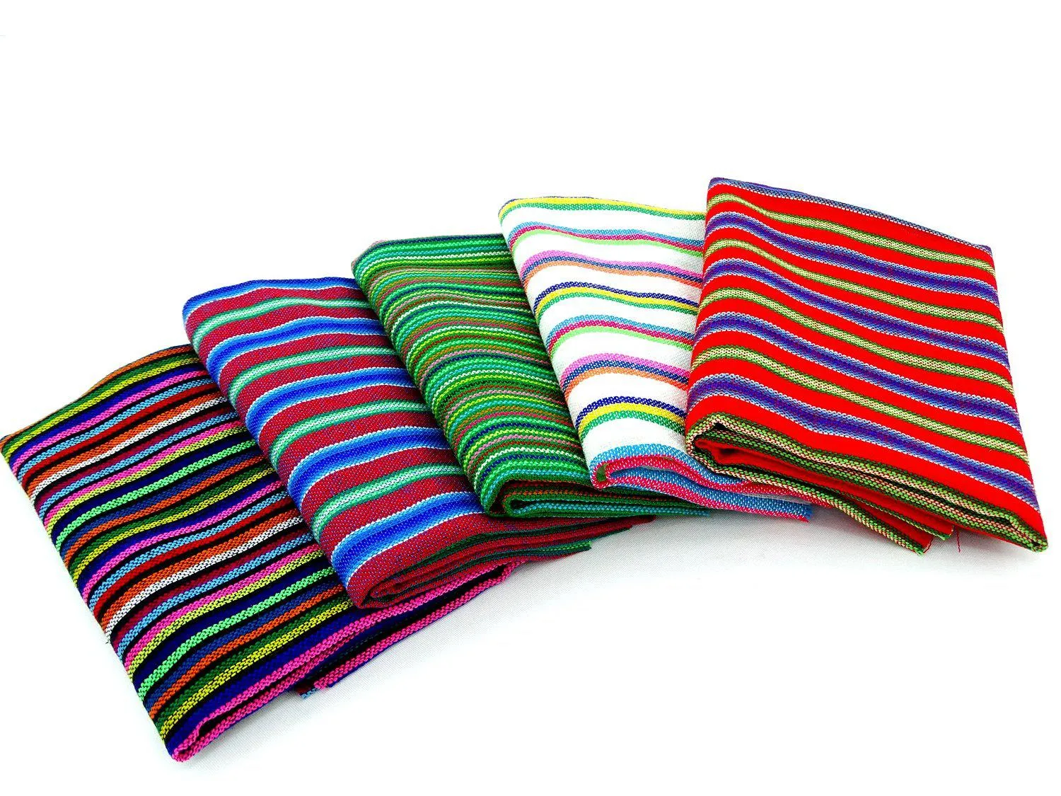 Mexican Fabric in Primary Thin Stripes (5 ½-Yard Bundle)