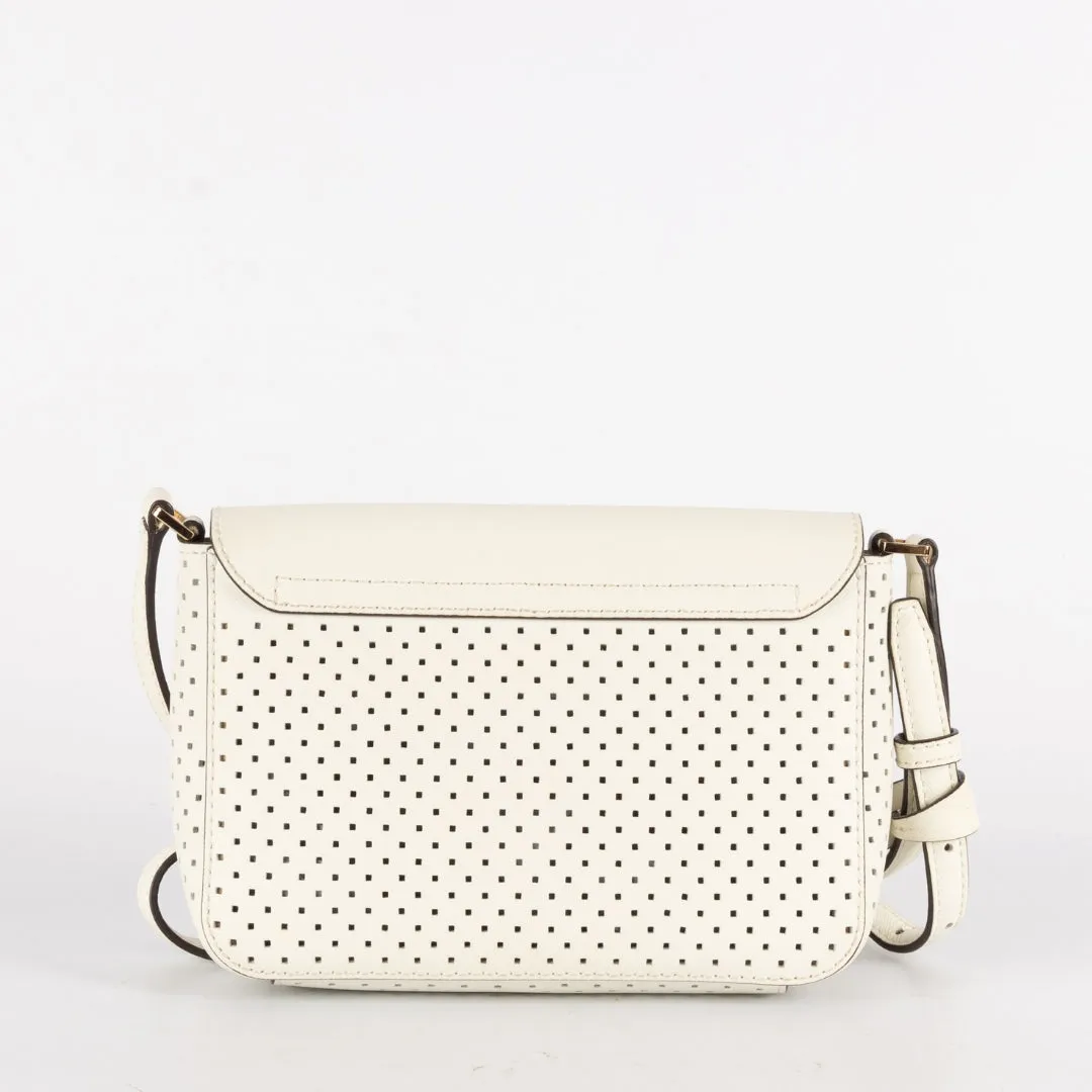 Michael Kors White Greenwich Medium Crossbody Bag