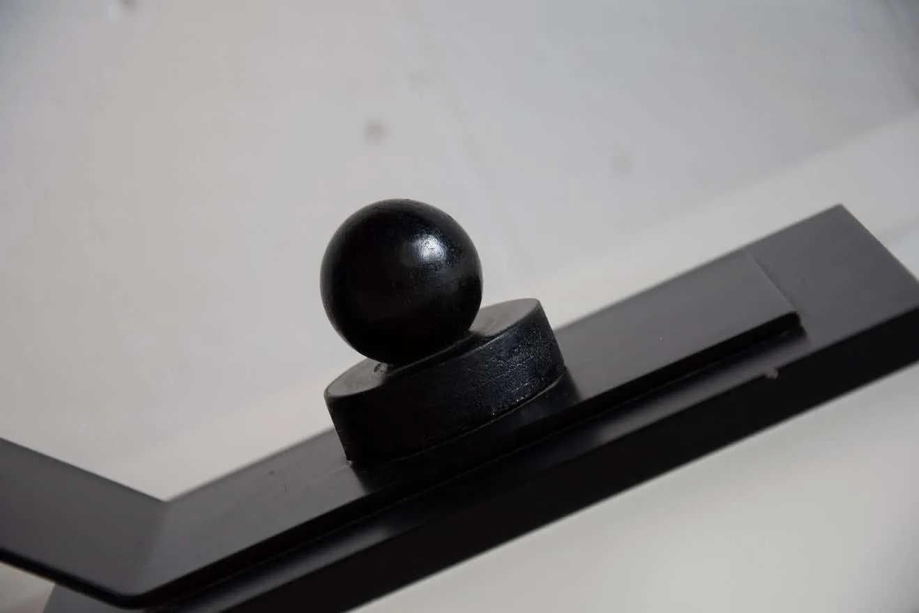 Mid-Century Modern Black and White Table Desk or Nightstand Lamp