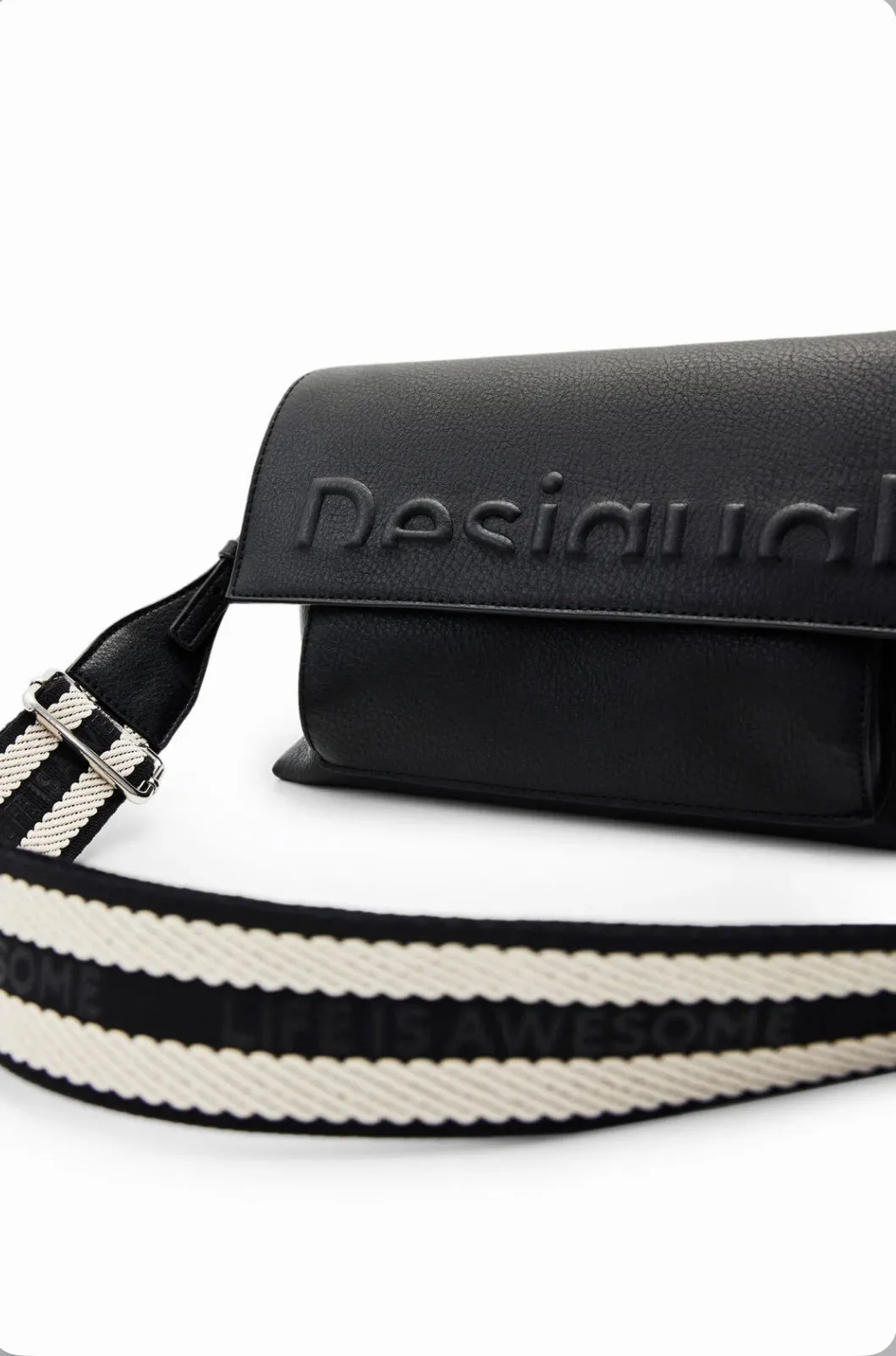 Midsize Half Logo Crossbody Bag Women