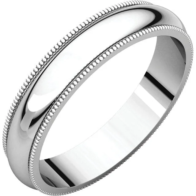 Milgrain Light Wedding Bands (MGL)