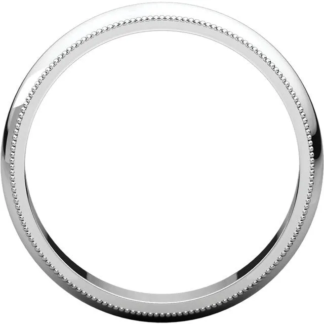 Milgrain Light Wedding Bands (MGL)