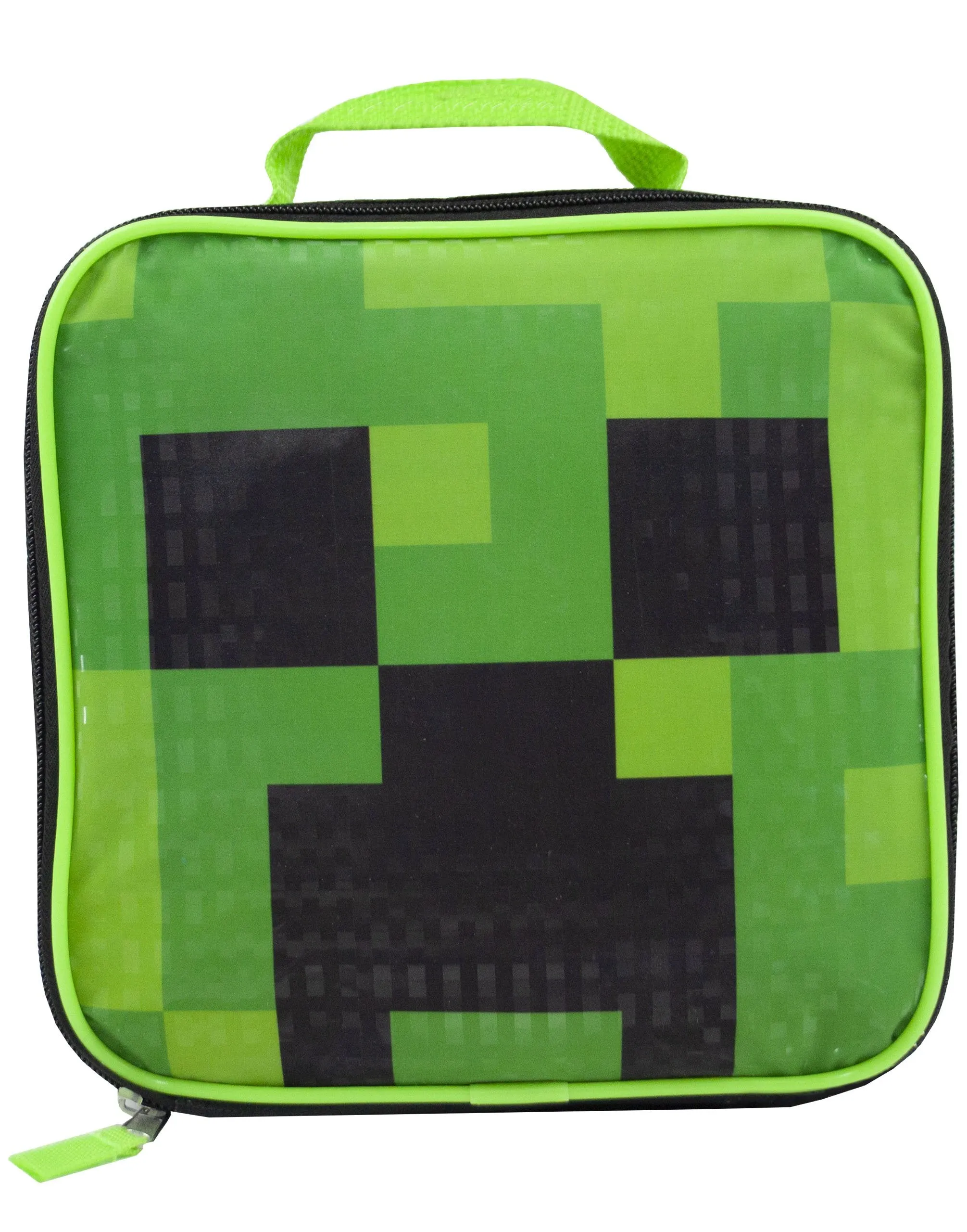 Minecraft Creeper 5 Piece Backpack Set Lunch Box Water Bottle Ice Pack Squishy