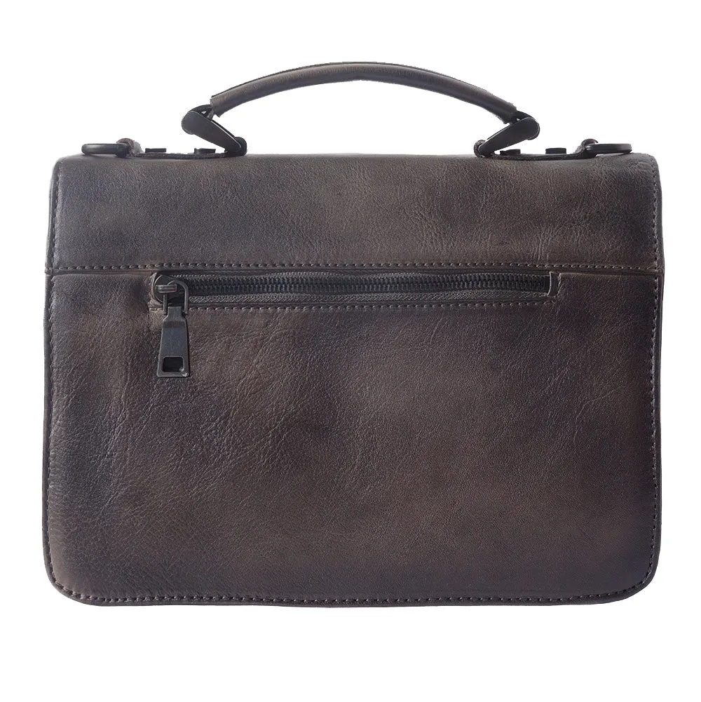 Mini vintage briefcase with two compartments and a front pocket