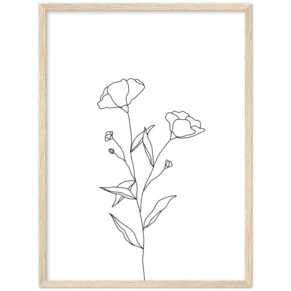 Minimalist Flowers Framed Art Print
