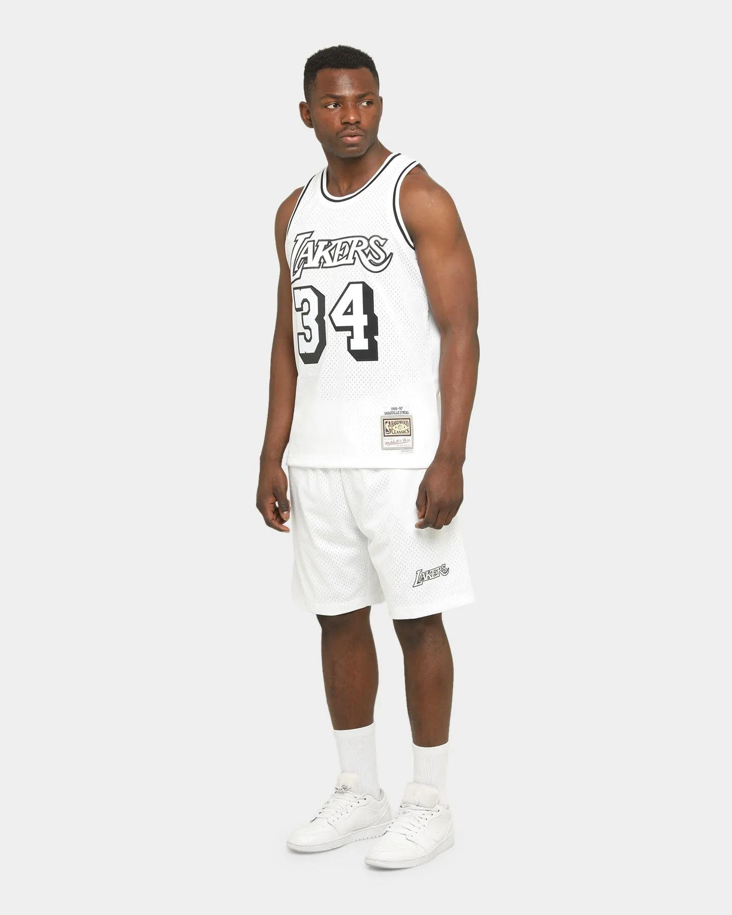 Mitchell & Ness Men's Los Angeles Lakers NBA HWC Mesh Shorts White
