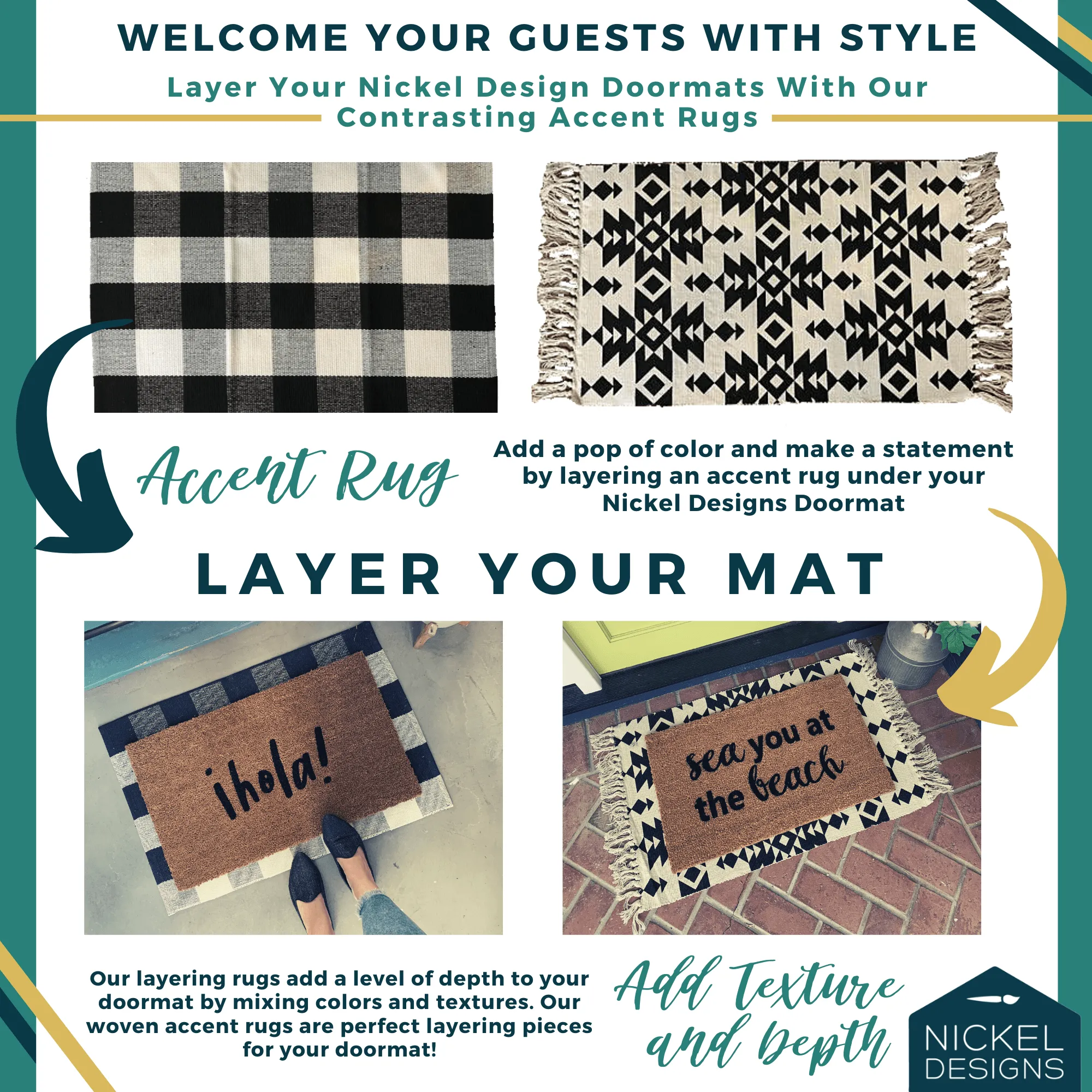 Modern Christmas Doormat
