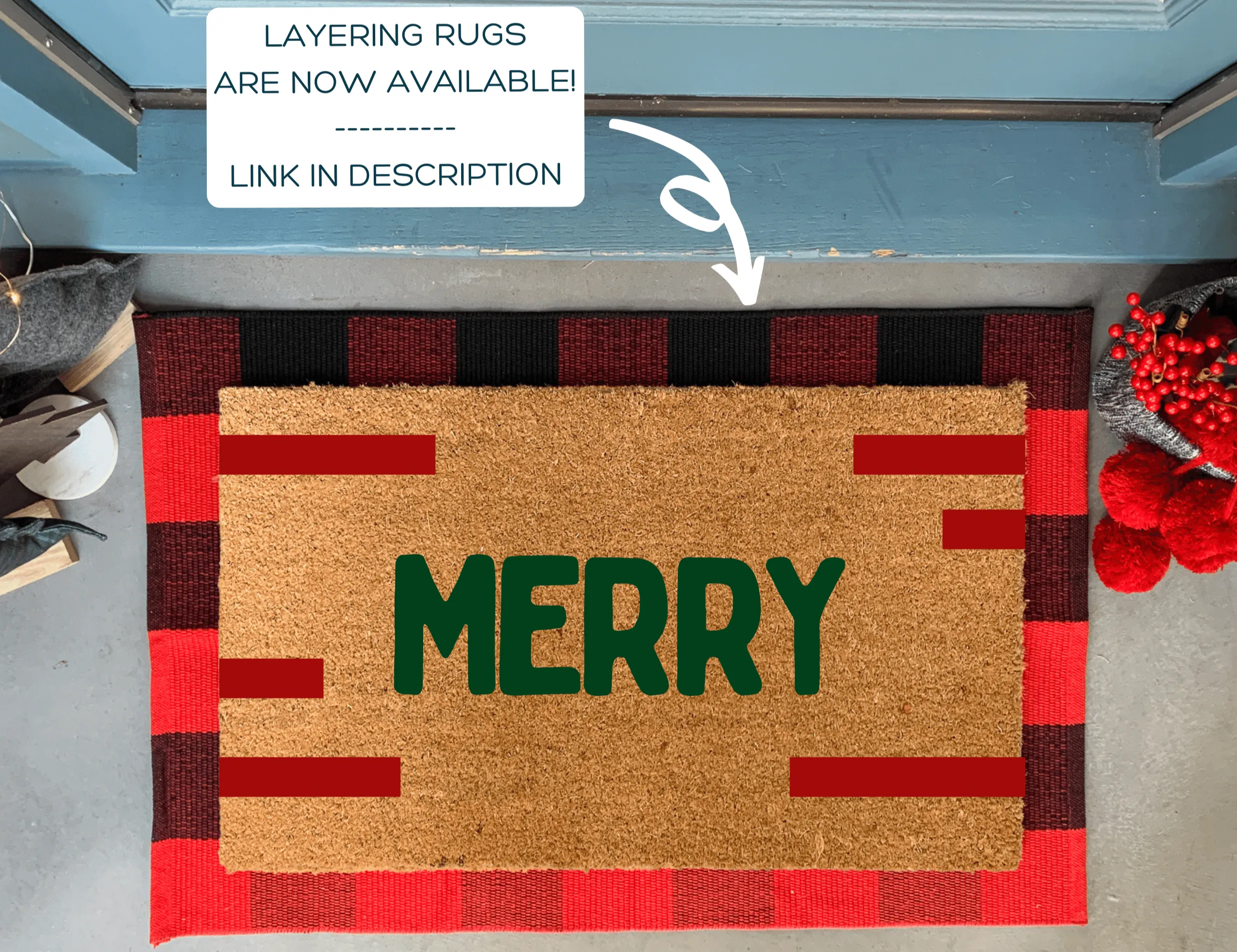 Modern Christmas Doormat