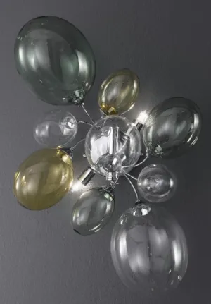 Modern Flush Light With Clear Glass Balloons