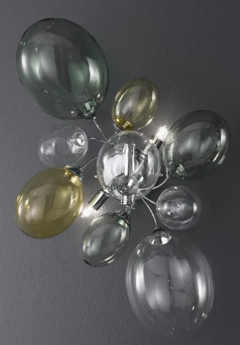 Modern Flush Light With Clear Glass Balloons