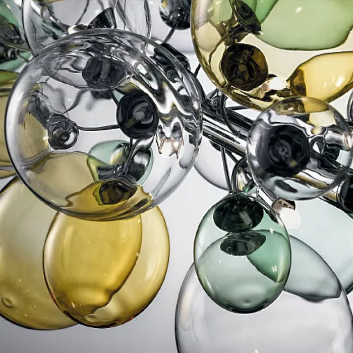 Modern Flush Light With Clear Glass Balloons