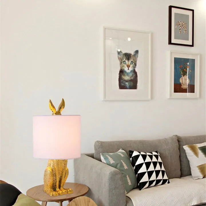 Modern Masked Rabbit Resin Table Lamp