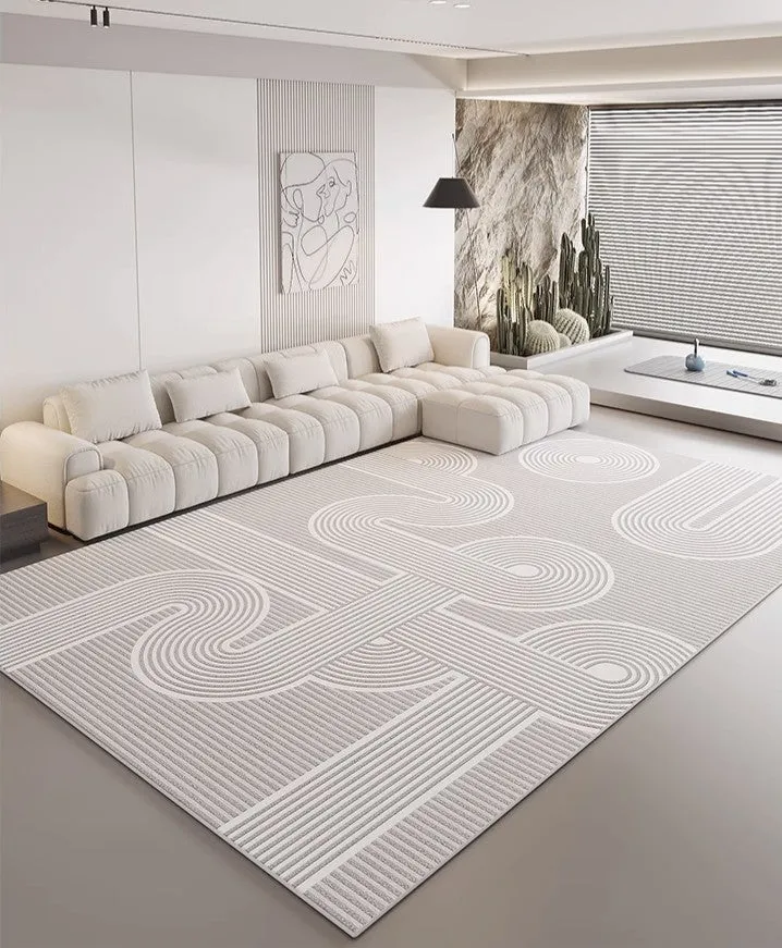 Modern Rugs for Dining Room, Large Modern Rugs for Bedroom, Simple Large Modern Rugs for Living Room, Abstract Geometric Modern Rugs
