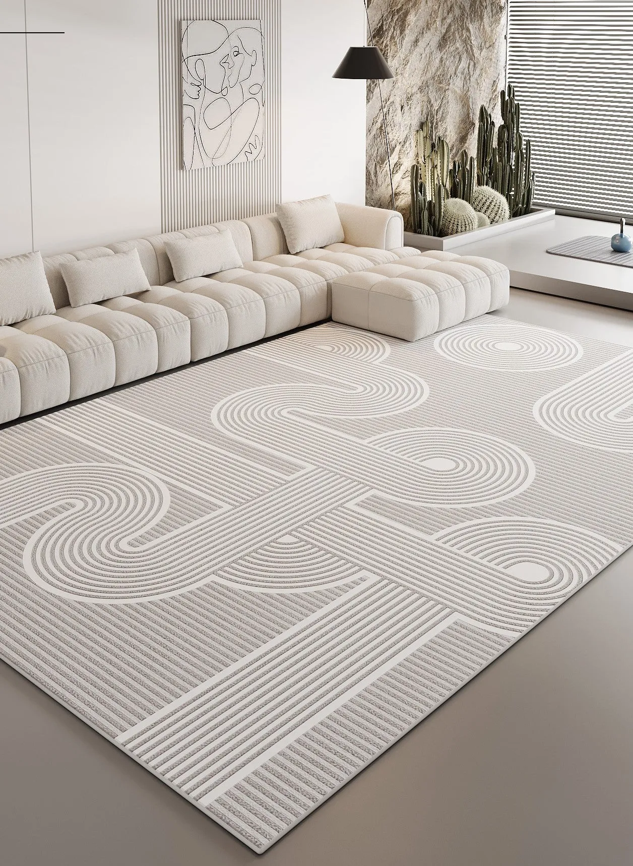Modern Rugs for Dining Room, Large Modern Rugs for Bedroom, Simple Large Modern Rugs for Living Room, Abstract Geometric Modern Rugs