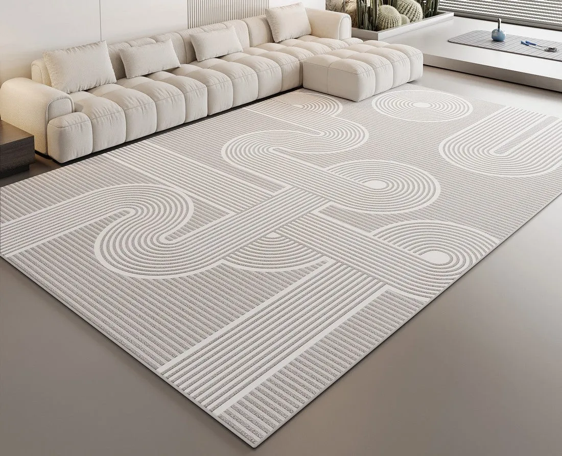 Modern Rugs for Dining Room, Large Modern Rugs for Bedroom, Simple Large Modern Rugs for Living Room, Abstract Geometric Modern Rugs