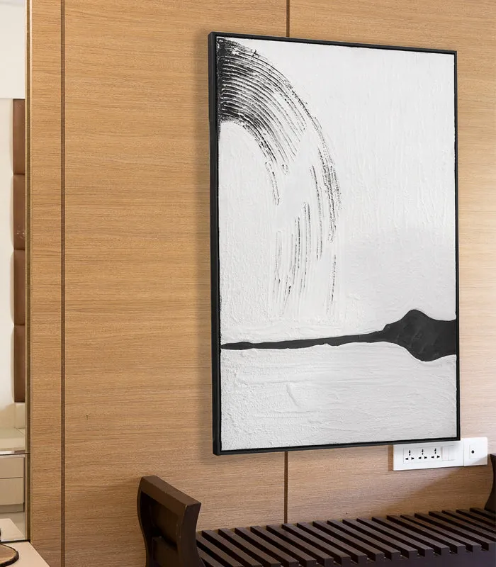 Monochrome Abstract Beach Wall Art