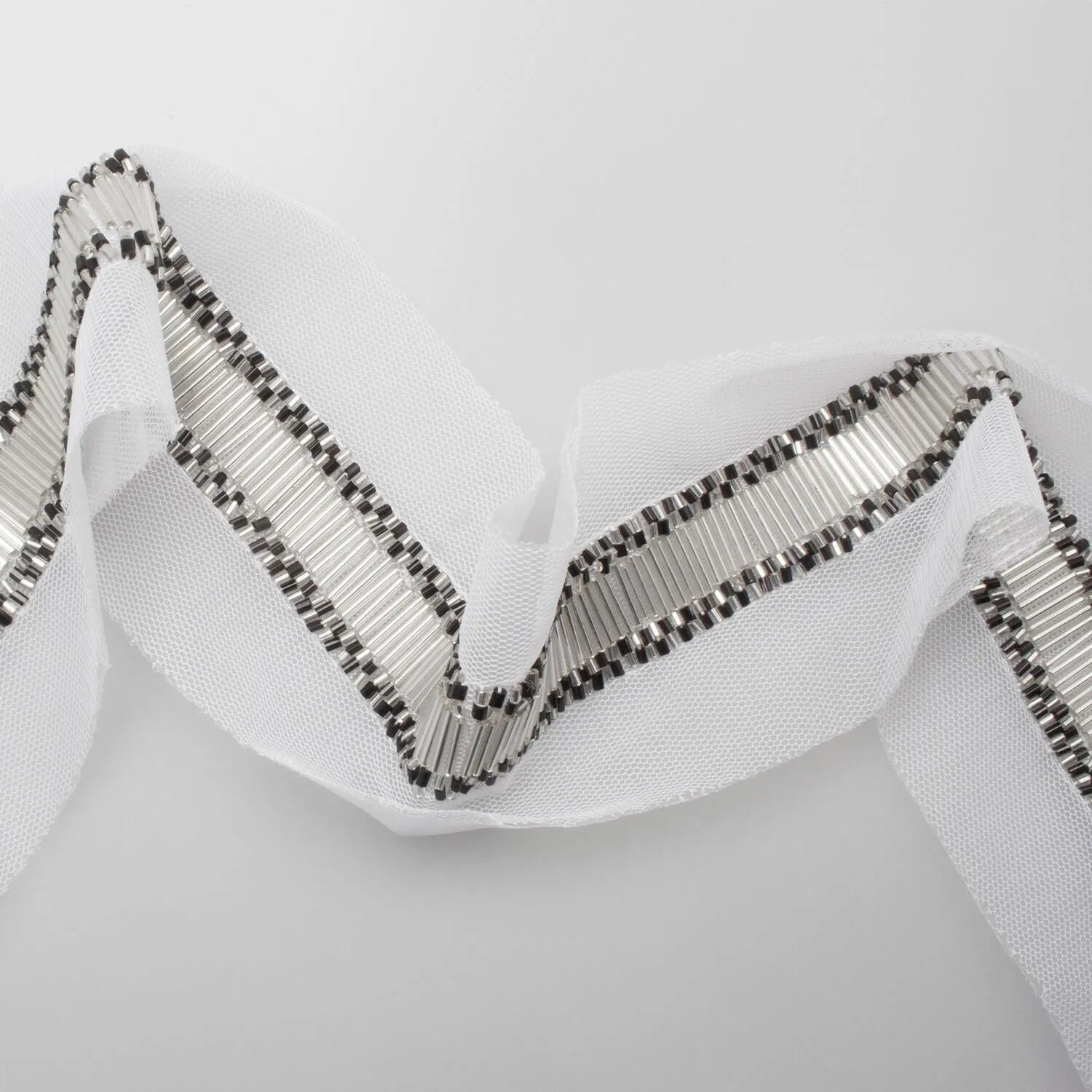 Monochrome Beaded Trim