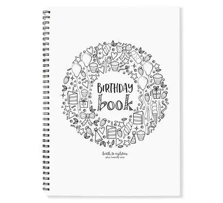 Monochrome Birthday Book