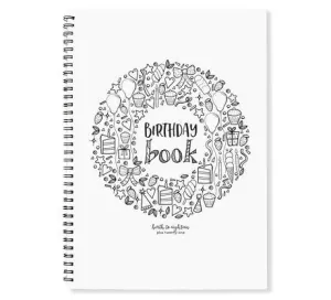 Monochrome Birthday Book