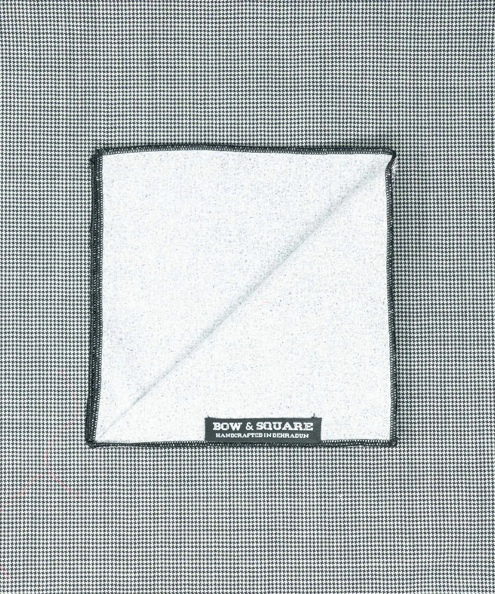 Monochrome Black Pocket Square