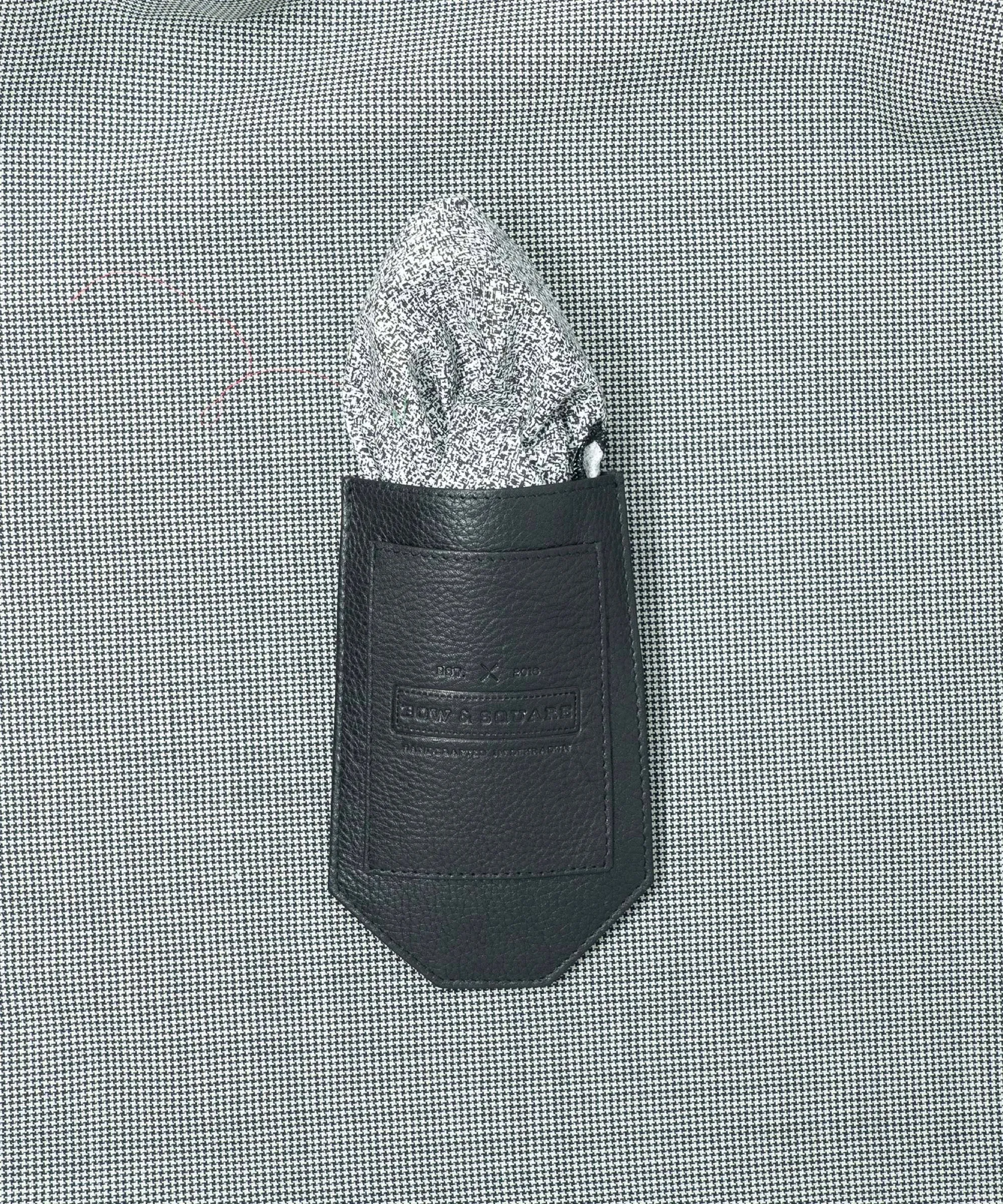 Monochrome Black Pocket Square