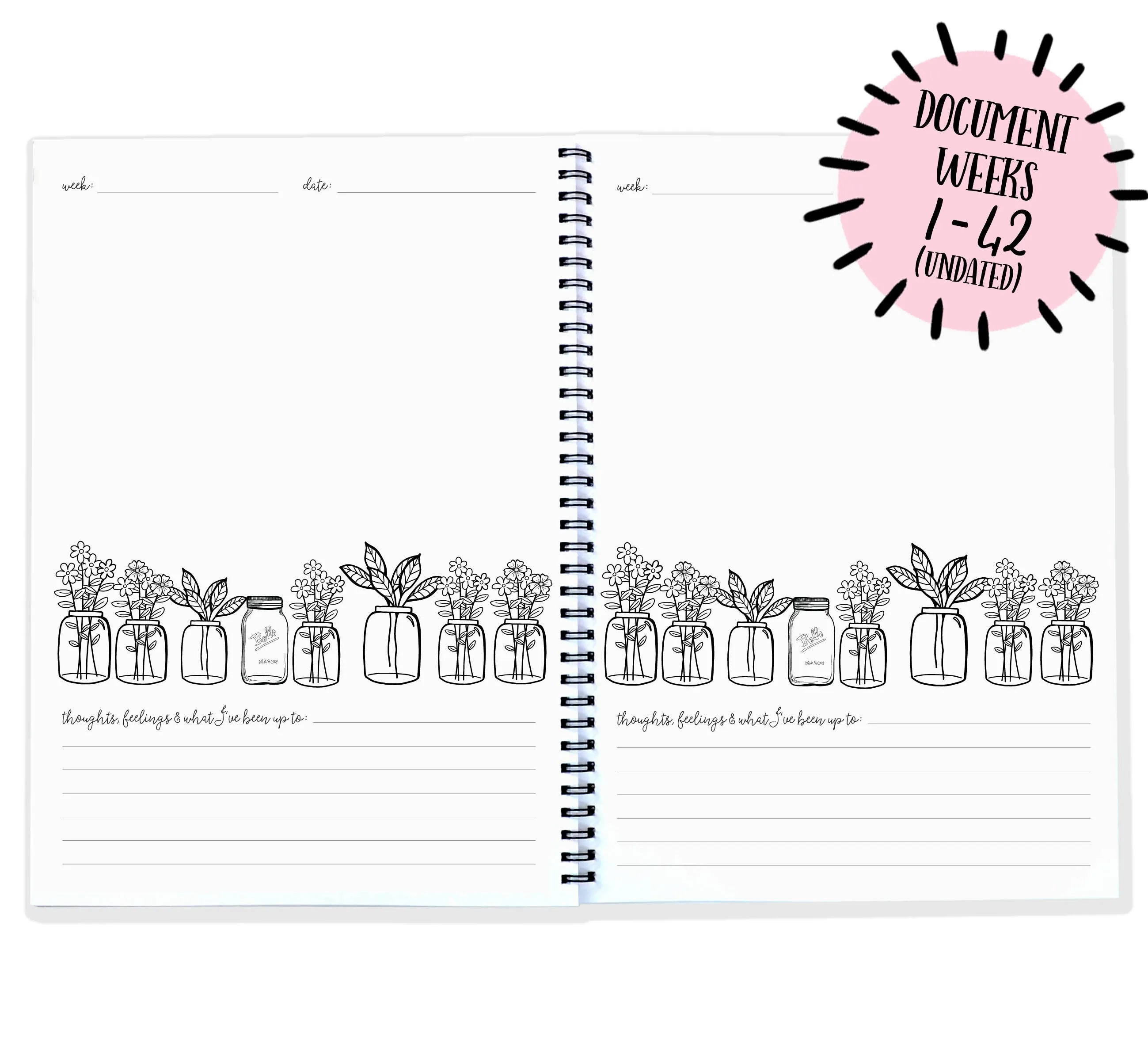 Monochrome Bump Book Pregnancy Journal