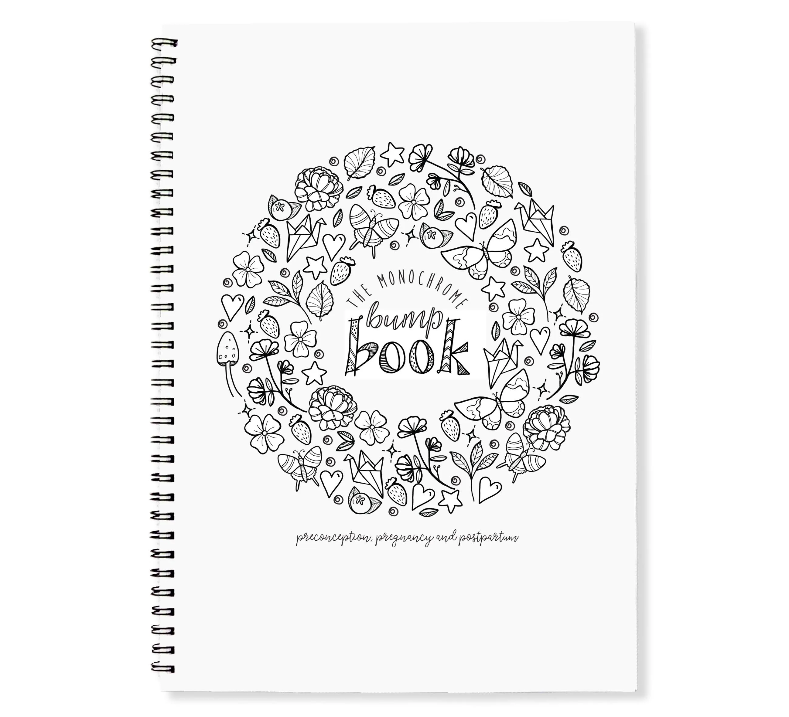 Monochrome Bump Book Pregnancy Journal