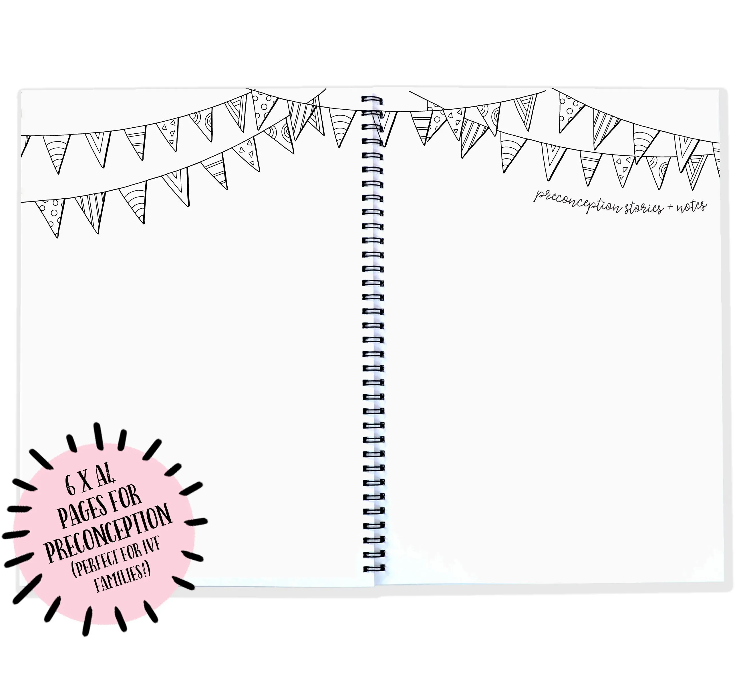 Monochrome Bump Book Pregnancy Journal