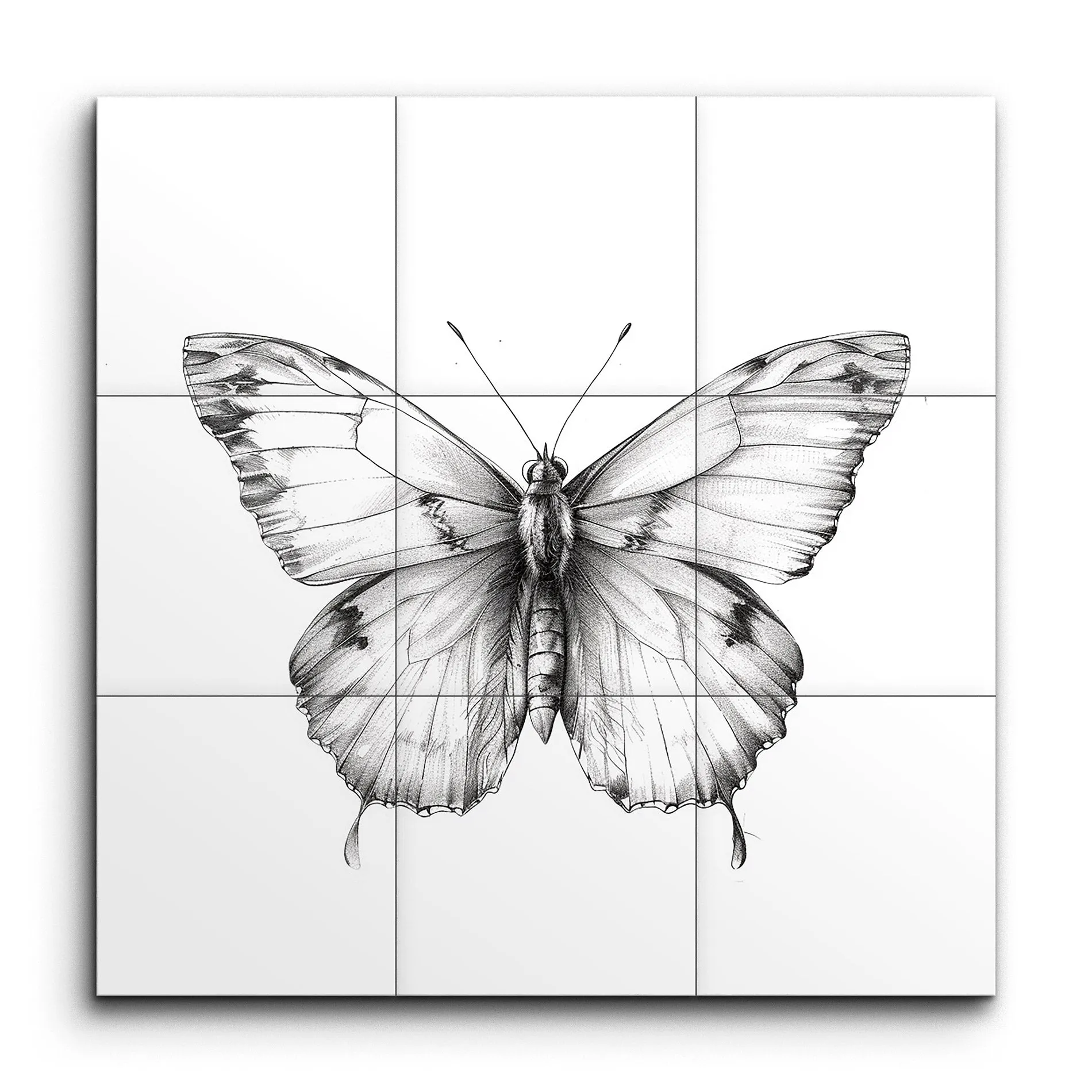 Monochrome Butterfly Elegance