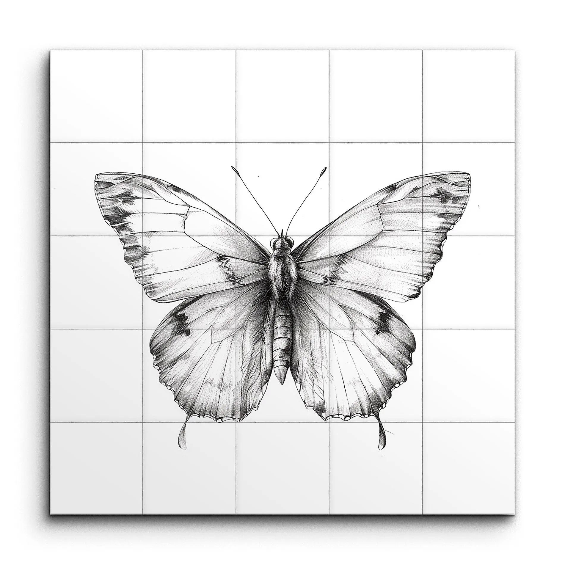 Monochrome Butterfly Elegance