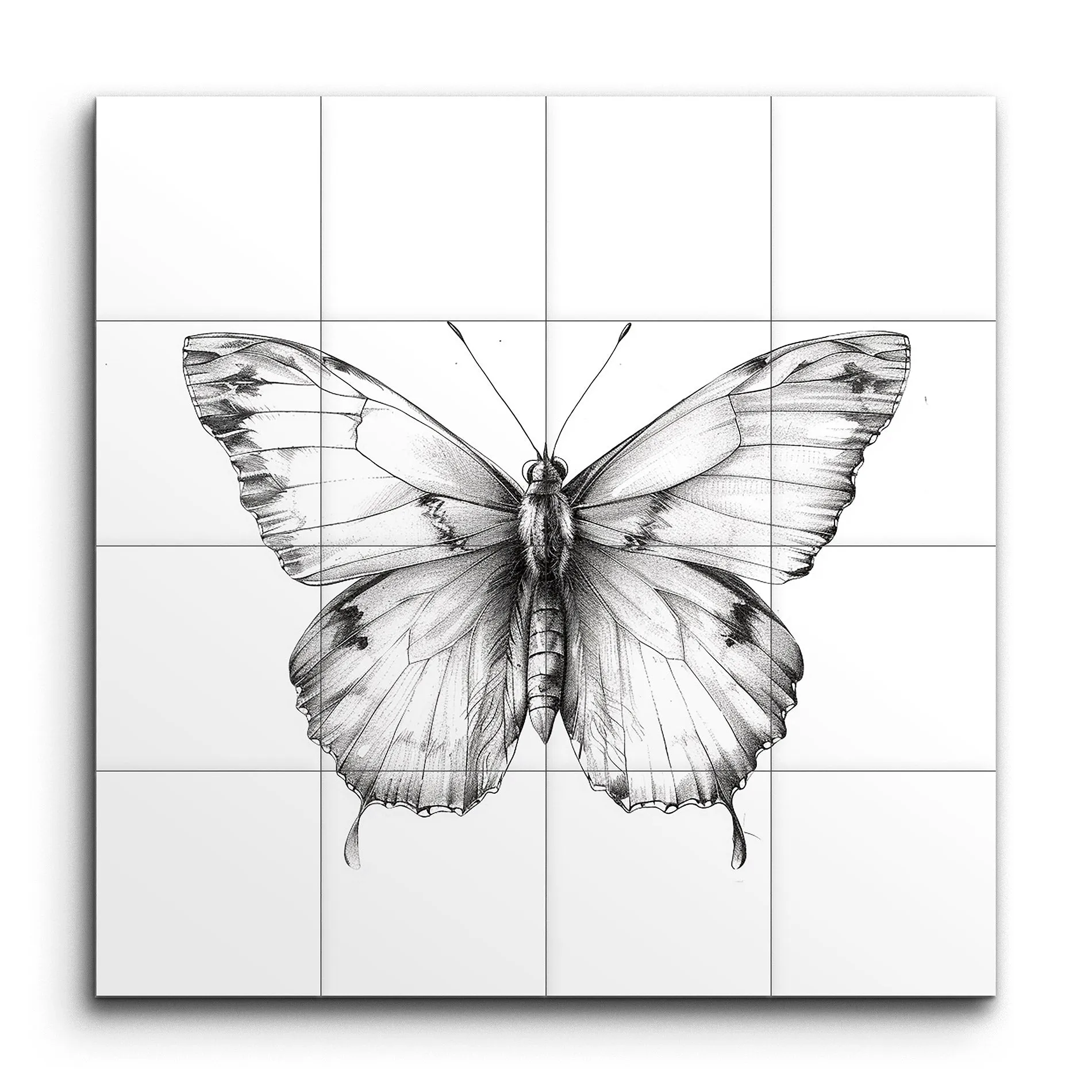 Monochrome Butterfly Elegance