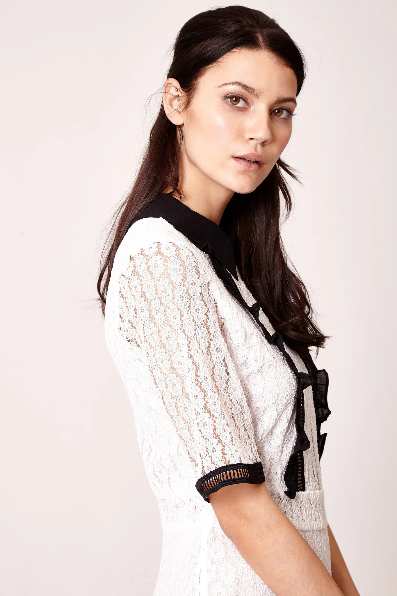 Monochrome Lace Dress