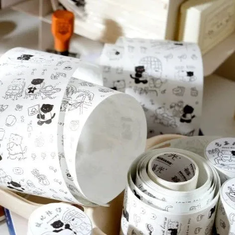 Monochrome Meow Sticker Set