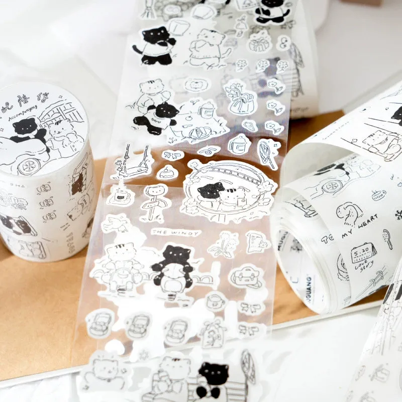 Monochrome Meow Sticker Set