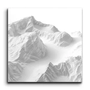 Monochrome Mountain Topography Art