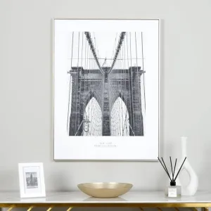 Monochrome New York Print With Silver Frame