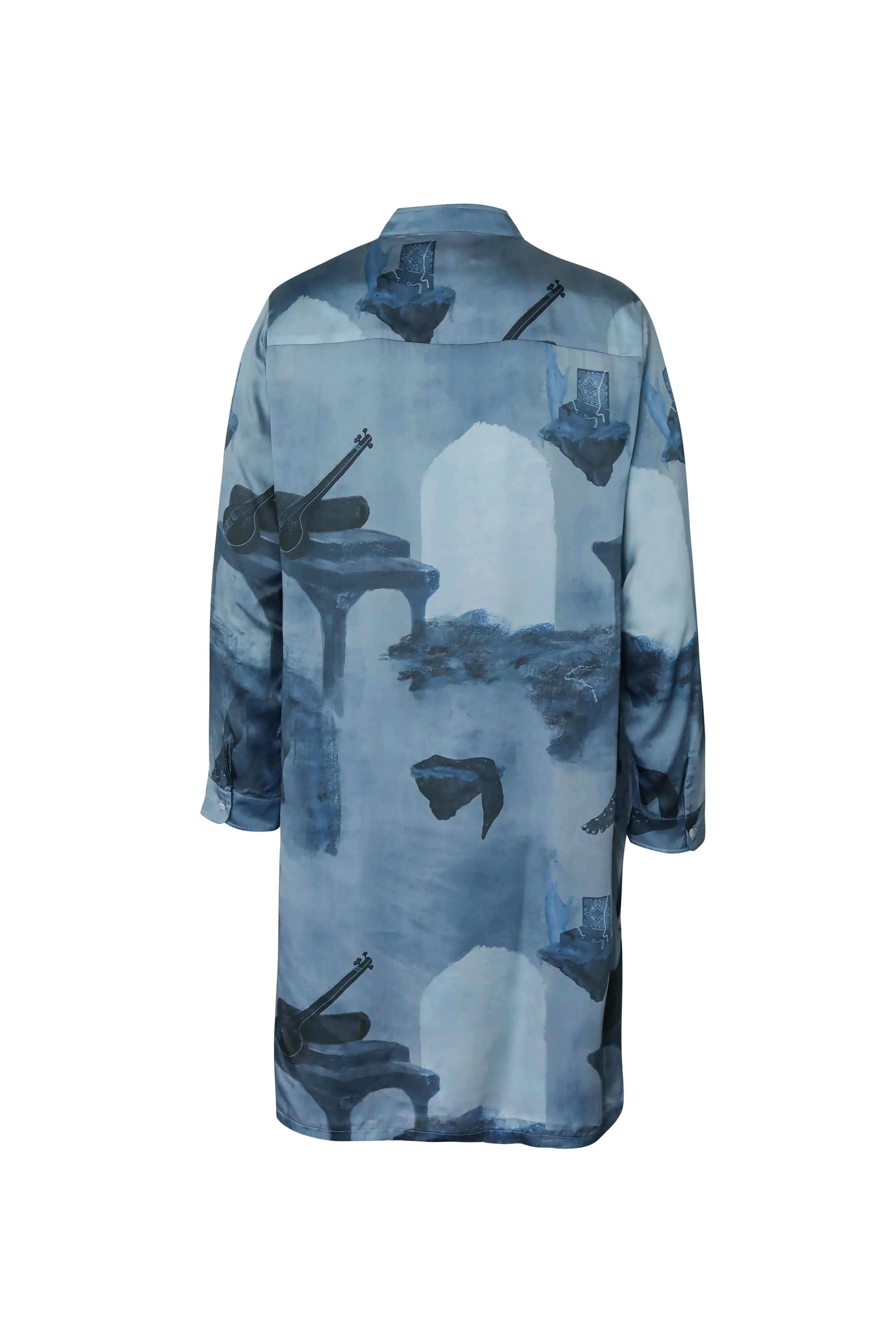 Monochrome Surrealist Kurta Set