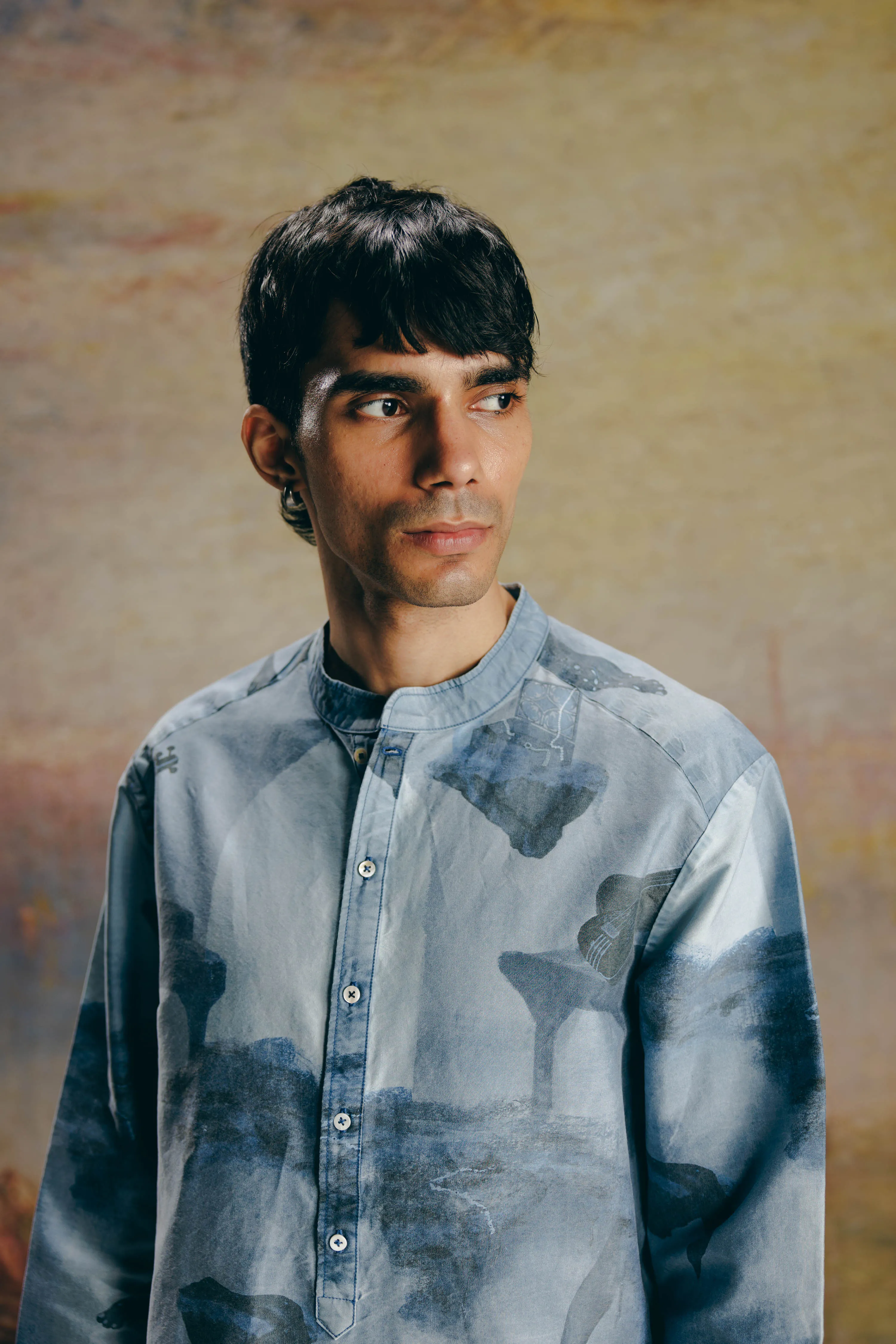 Monochrome Surrealist Kurta Set