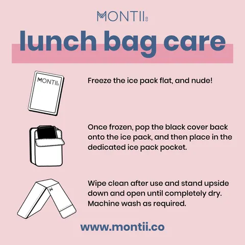 MontiiCo Large Insulated Lunch Bag - Hearts