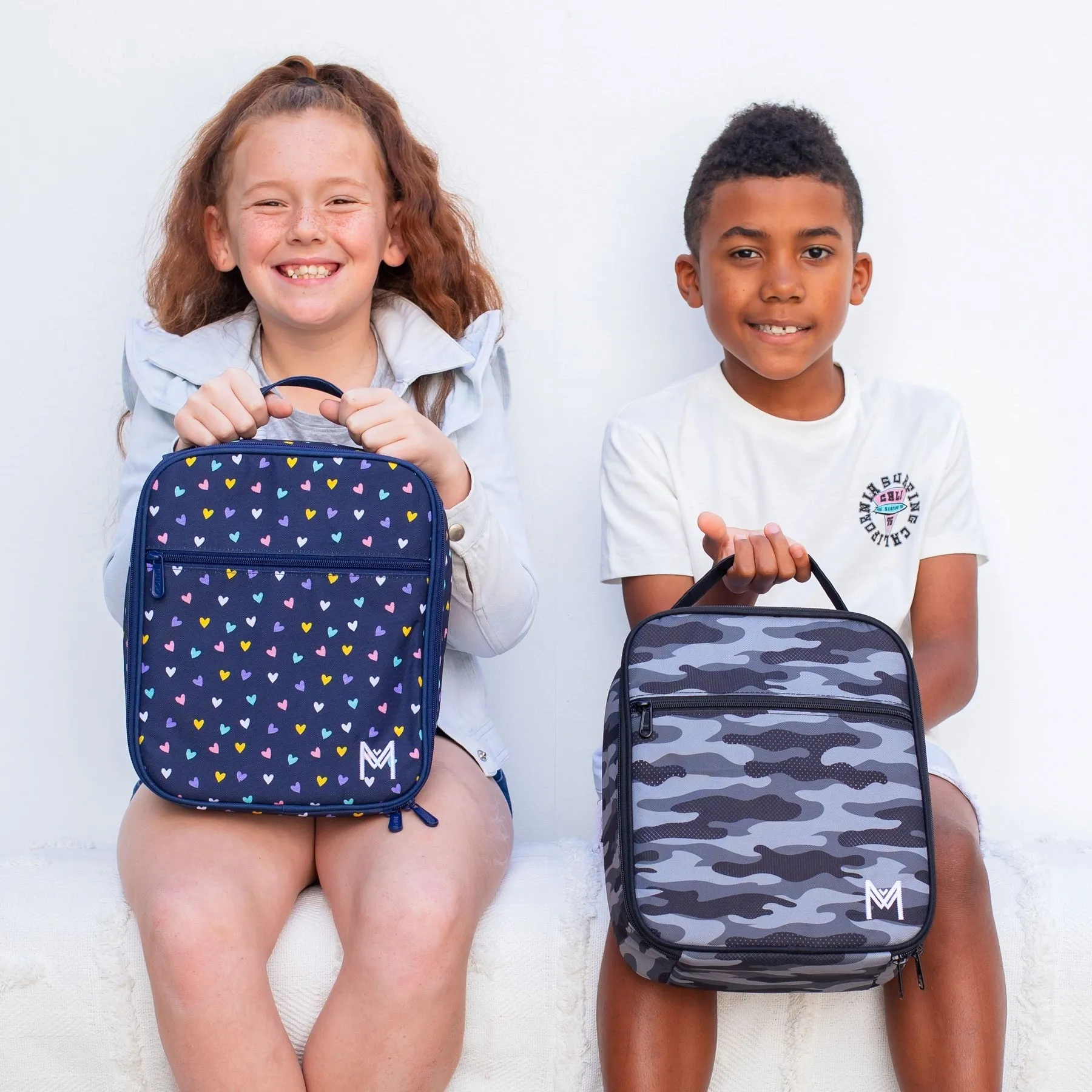MontiiCo Large Insulated Lunch Bag - Hearts