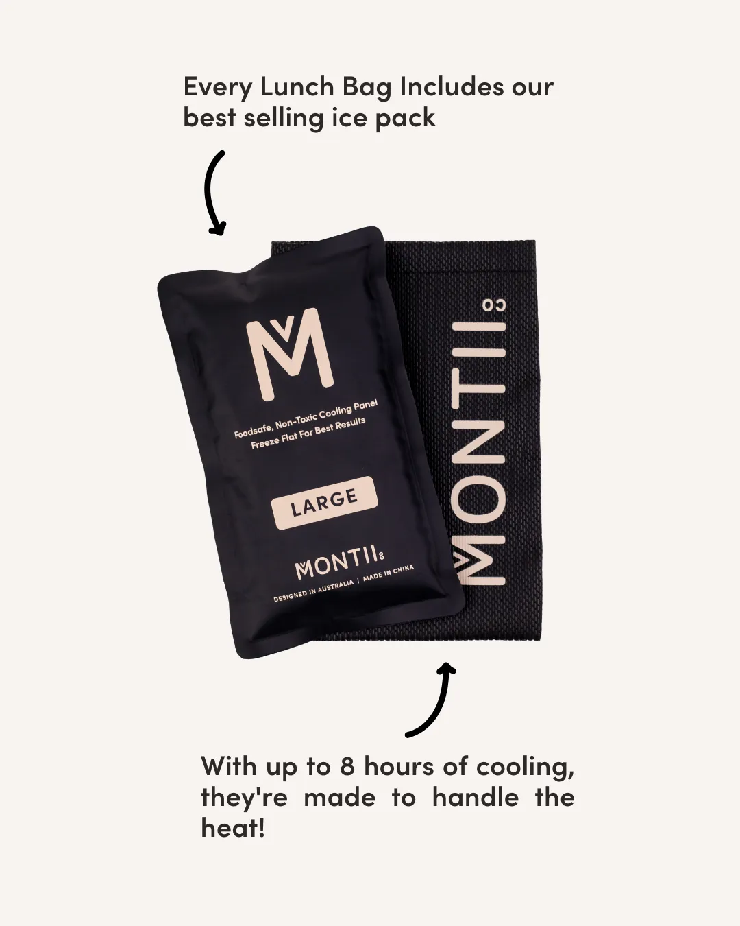 MontiiCo Large Lunch Bag and Bottle Set - Goal Keeper